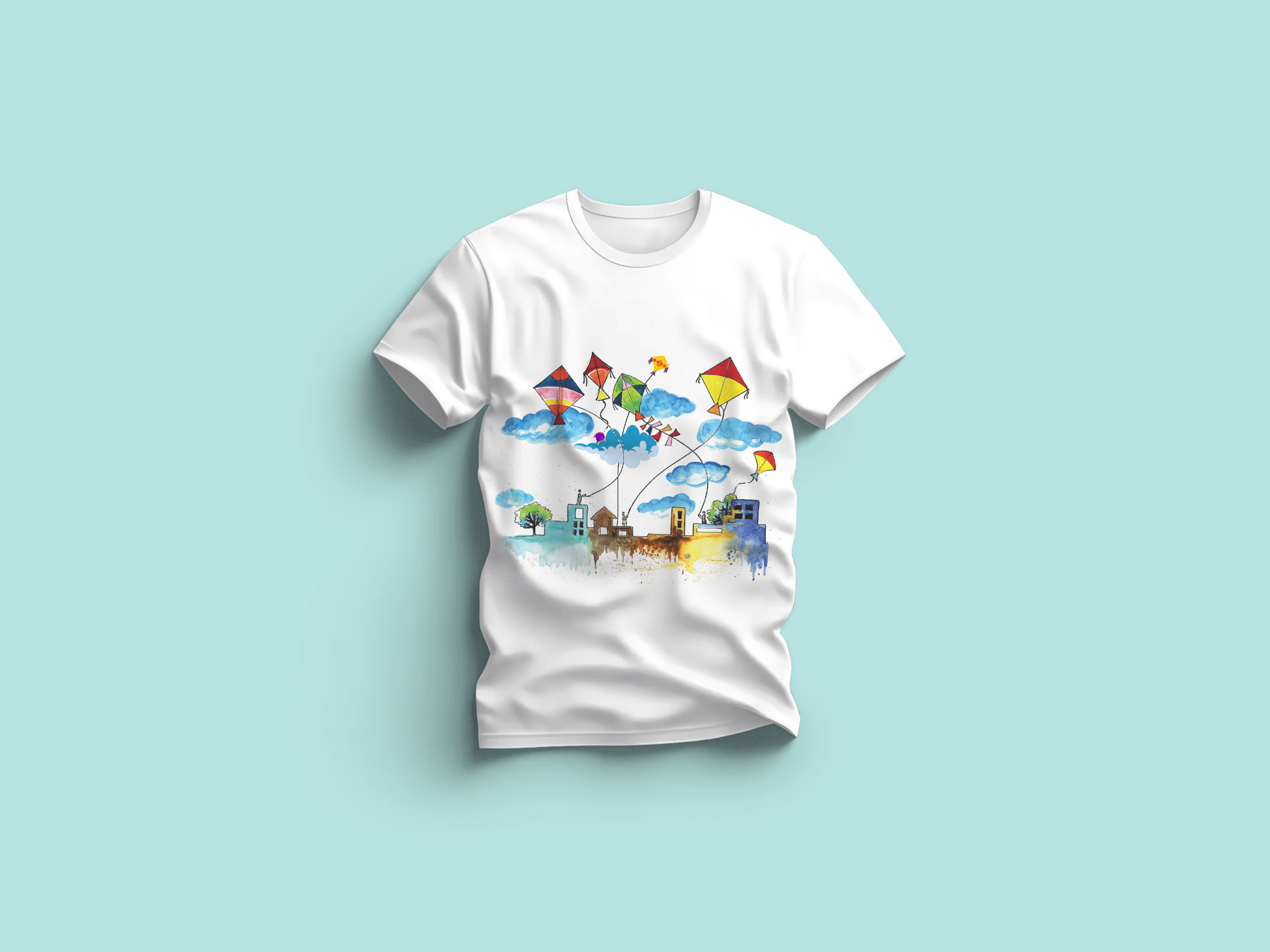 Printalyst Polyester Kite T-Shirt for Uttarayan Celebrations - Image 2