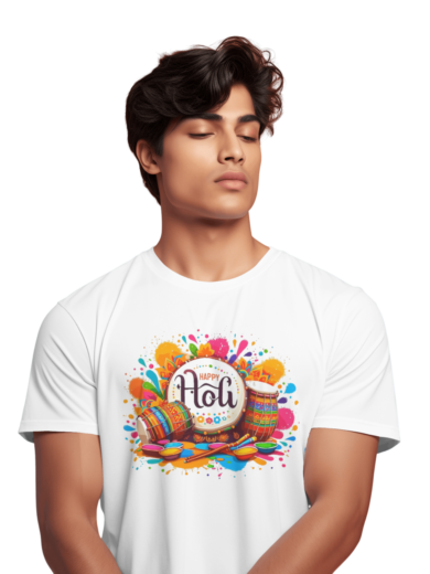 Bright Happy Holi T-Shirts by Printalyst – Perfect for Men
