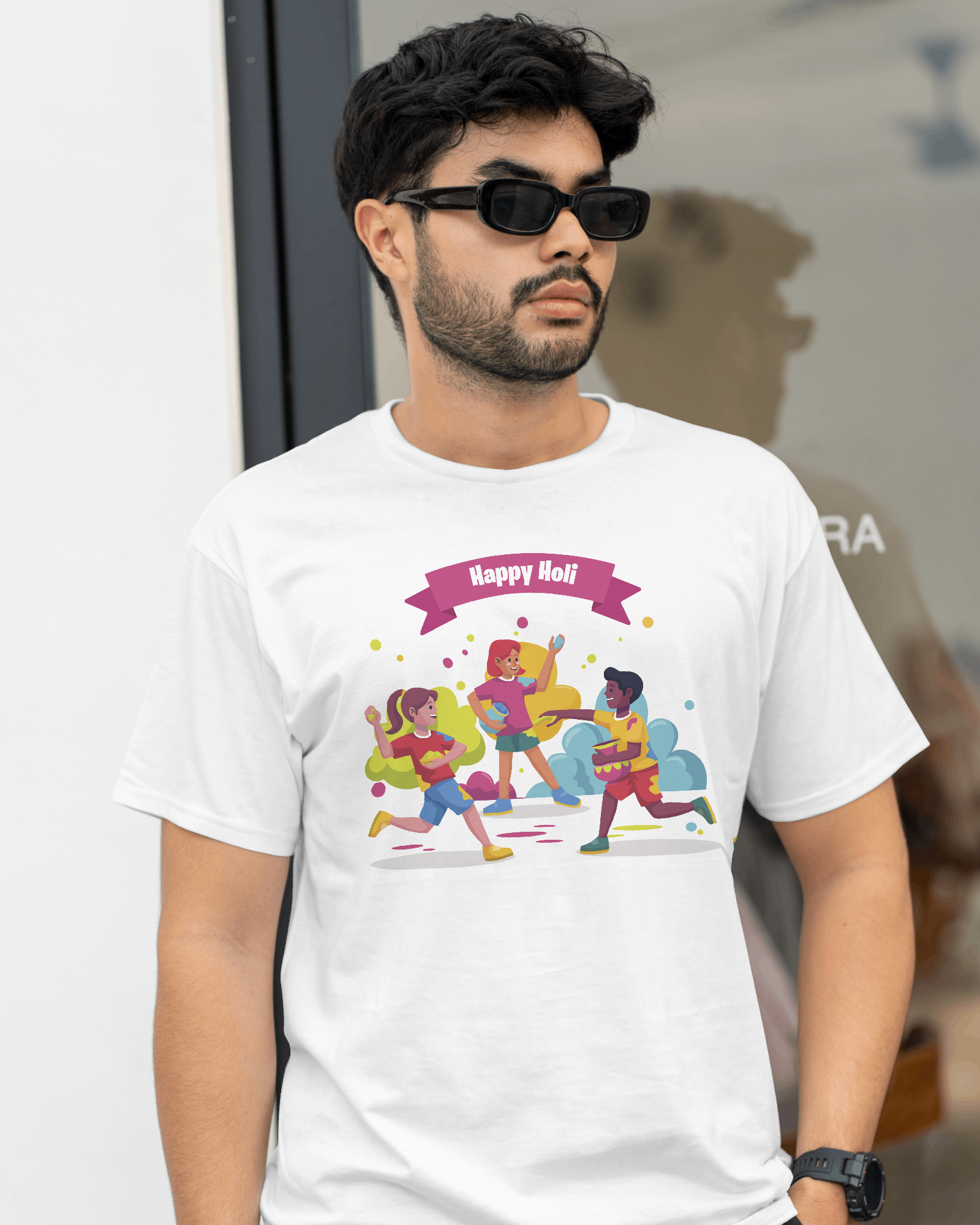 Playful Holi T-Shirts for Men – Lightweight Polyester by Printalyst