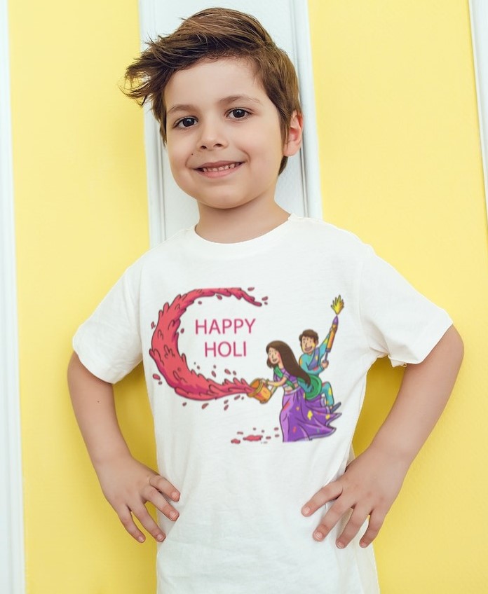 Kids Holi T-Shirts by Printalyst – Cotton Comfort for Festive Fun