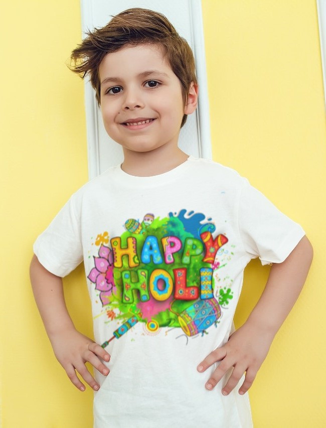 Holi T-Shirt for Kids – All Sizes Available by Printalyst