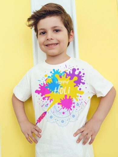 Kids Holi Festival T-Shirt – Celebrate with Style & Comfort