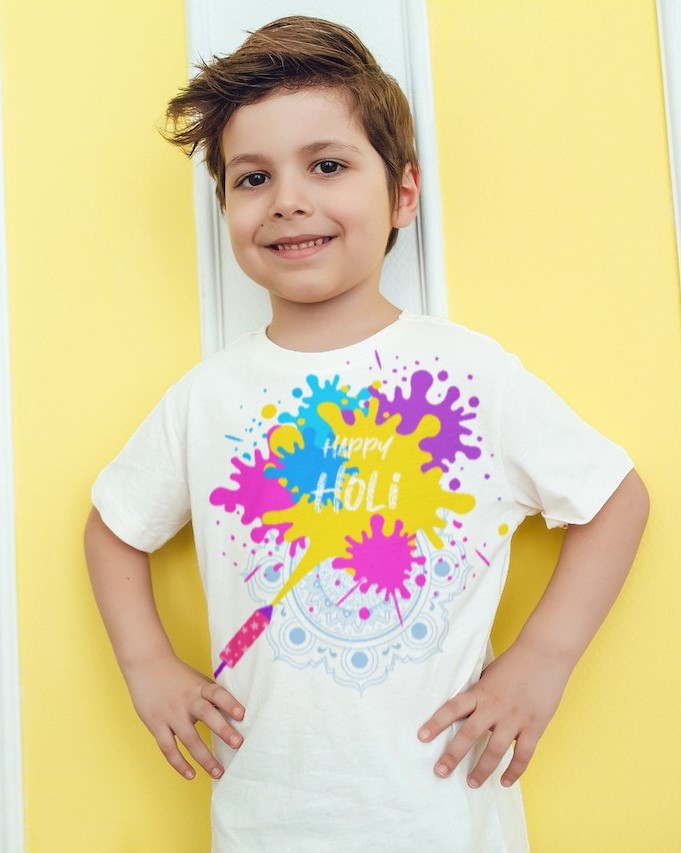 Kids Holi Festival T-Shirt – Celebrate with Style & Comfort