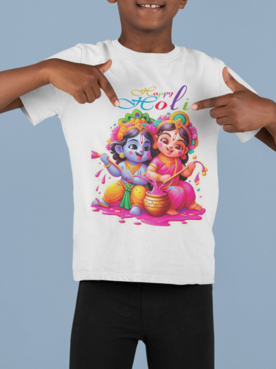 Soft & Stylish Holi T-Shirt for Kids – Ideal for Play & Celebration