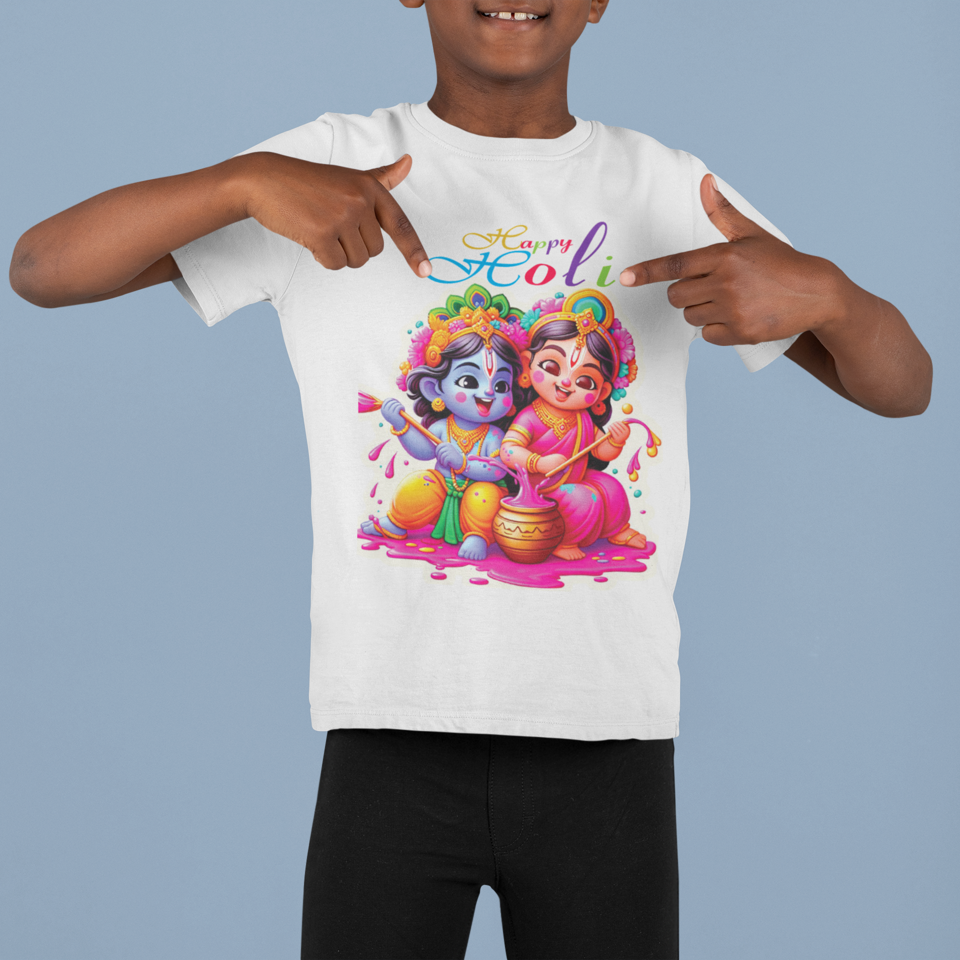 Soft & Stylish Holi T-Shirt for Kids – Ideal for Play & Celebration