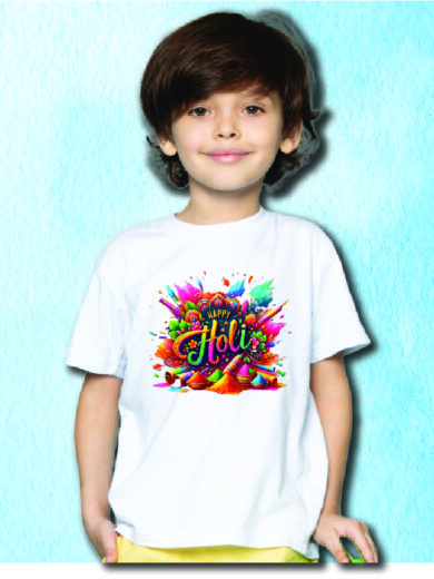 Colorful Holi T-Shirt for Kids – Exclusive Festival Collection