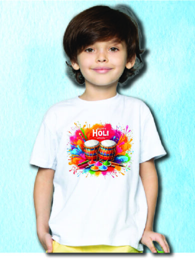 Kids Holi T-Shirt – Unique Prints for Colorful Fun