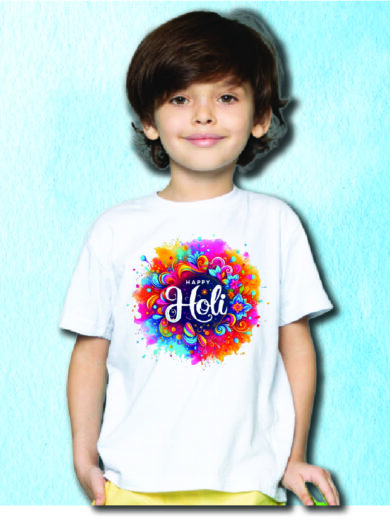 Playful Kids Holi T-Shirt – Comfortable Cotton Style