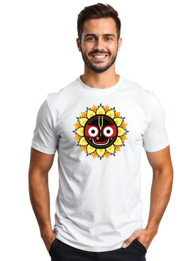 Jagannath Light Theme T-Shirt | Soft Spiritual Design Tee