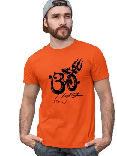 Om Symbol Orange T-Shirt | Festival Spiritual Wear