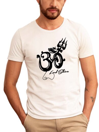 Om Symbol White T-Shirt | Minimal Spiritual Tee