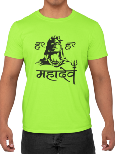 Mahadev Graphic Green T-Shirt | Fresh Spiritual Wear